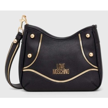 τσάντα love moschino χρώμα μαύρο 70% δέρμα βοοειδών, 20%