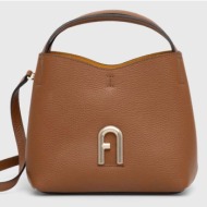 δερμάτινη τσάντα furla χρώμα: καφέ κύριο υλικό: 100% φυσικό δέρμα
εσωτερικό: 50% πολυαμίδη, 50% pu -