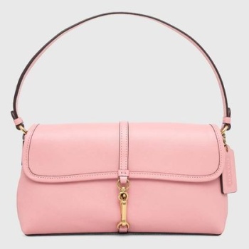 τσάντα coach χρώμα ροζ φυσικό δέρμα
