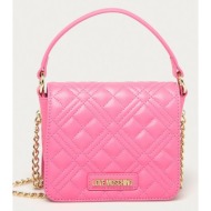 τσάντα love moschino χρώμα: ροζ συνθετικό ύφασμα