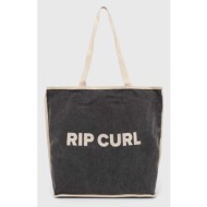 τσάντα παραλίας rip curl χρώμα: μαύρο 100% βαμβάκι
