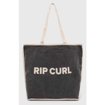 τσάντα παραλίας rip curl χρώμα μαύρο 100% βαμβάκι