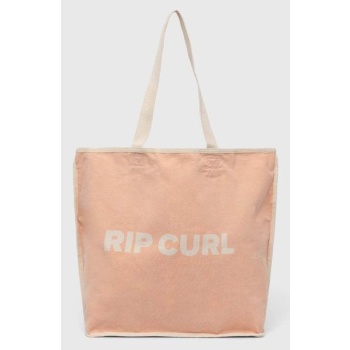 τσάντα παραλίας rip curl χρώμα πορτοκαλί 100% βαμβάκι