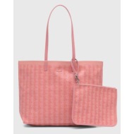 τσάντα lacoste χρώμα: ροζ κύριο υλικό: βαμβάκι
φινίρισμα: poliuretan
κάλυμμα: pvc