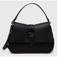δερμάτινη τσάντα furla χρώμα: μαύρο 100% φυσικό δέρμα