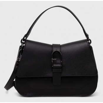 δερμάτινη τσάντα furla χρώμα μαύρο 100% φυσικό δέρμα
