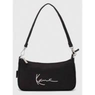 τσάντα karl kani χρώμα: μαύρο 100% πολυεστέρας
