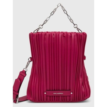 τσάντα karl lagerfeld χρώμα ροζ 58% ανακυκλωμένη