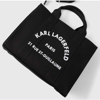 τσάντα karl lagerfeld χρώμα μαύρο 65% ανακυκλωμένο