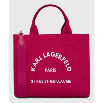 τσάντα karl lagerfeld χρώμα κόκκινο 65% ανακυκλωμένο
