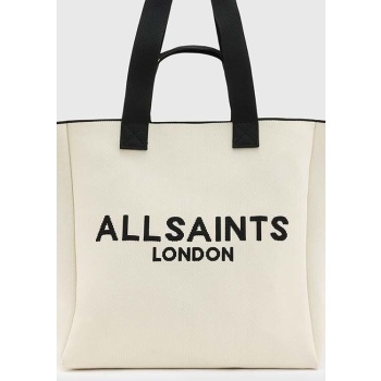 τσάντα allsaints izzy χρώμα άσπρο 100% ανακυκλωμένος