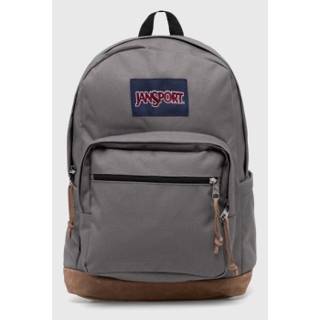 σακίδιο πλάτης jansport χρώμα γκρι φόδρα 100%