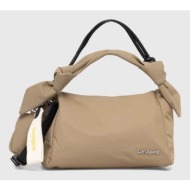 τσάντα desigual χρώμα: μπεζ κύριο υλικό: 100% πολυαμίδη
φόδρα: 100% πολυεστέρας
πρόσθετο υλικό: 100%