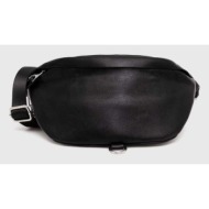 δερμάτινη τσάντα φάκελος answear lab χρώμα: μαύρο 100% φυσικό δέρμα