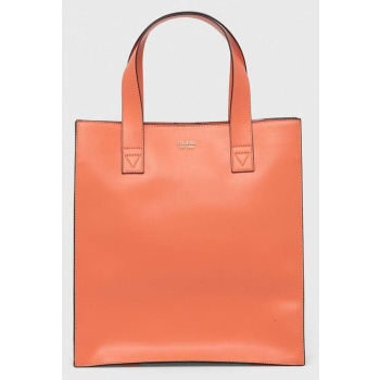 τσάντα guess χρώμα πορτοκαλί κύριο υλικό 100%