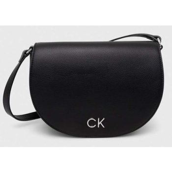 τσάντα calvin klein χρώμα μαύρο 100% poliuretan