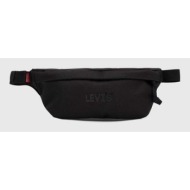 τσάντα φάκελος levi`s χρώμα: μαύρο 100% πολυεστέρας