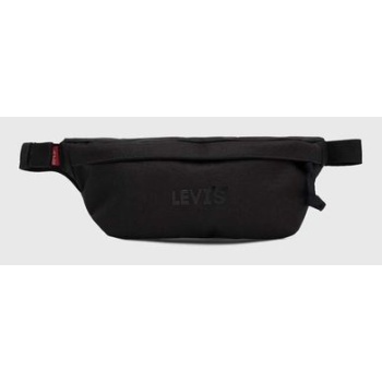 τσάντα φάκελος levi`s χρώμα μαύρο 100% πολυεστέρας