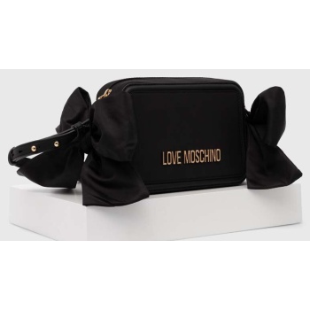 τσάντα love moschino χρώμα μαύρο 100% νάιλον