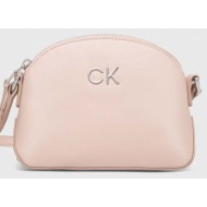 τσάντα calvin klein χρώμα: ροζ 100% poliuretan