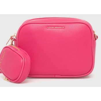 τσάντα steve madden bines χρώμα ροζ κύριο υλικό 100%