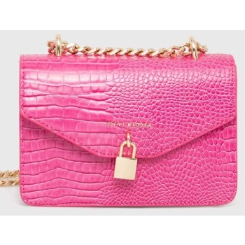τσάντα steve madden bcalm χρώμα ροζ κύριο υλικό 100%