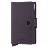 δερμάτινο πορτοφόλι secrid miniwallet matte dark purple χρώμα: μοβ αλουμίνιο, δέρμα nubuck