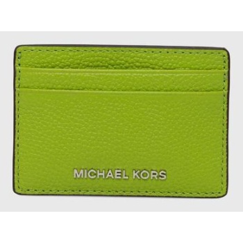 δερμάτινη θήκη για κάρτες michael michael kors χρώμα