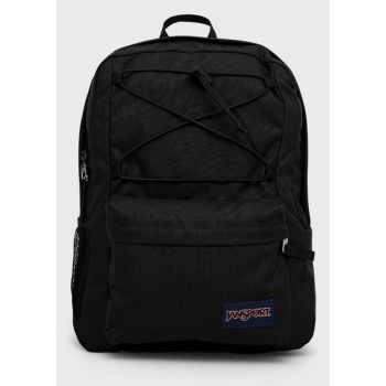 σακίδιο πλάτης jansport χρώμα μαύρο, κύριο υλικό 100%