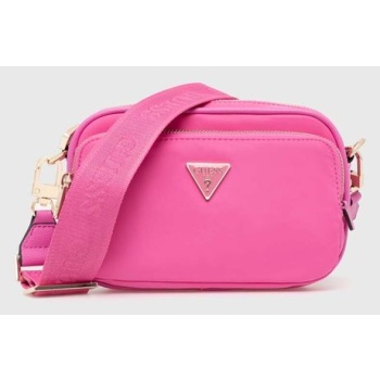 τσάντα guess χρώμα ροζ υλικό 1 100% πολυεστέραςυλικό 2