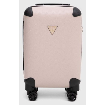 βαλίτσα guess χρώμα ροζ κύριο υλικό 100% poliuretanφόδρα
