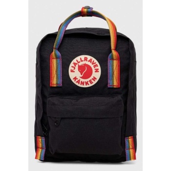 παιδικό σακίδιο fjallraven kanken rainbow mini χρώμα μαύρο