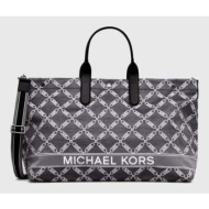 τσάντα michael kors χρώμα: μαύρο 53% βαμβάκι, 47% πολυεστέρας