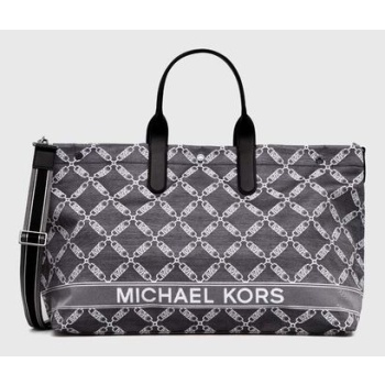 τσάντα michael kors χρώμα μαύρο 53% βαμβάκι, 47%