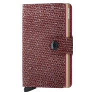 δερμάτινο πορτοφόλι secrid miniwallet sparkle red χρώμα: κόκκινο αλουμίνιο, φυσικό δέρμα