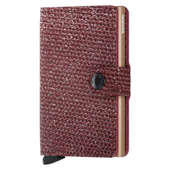 δερμάτινο πορτοφόλι secrid miniwallet sparkle red χρώμα