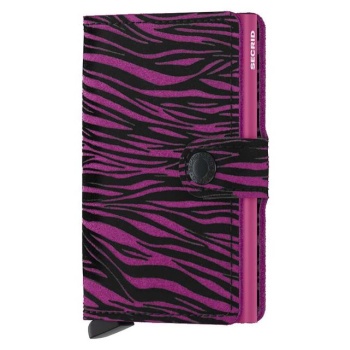 δερμάτινο πορτοφόλι secrid miniwallet zebra fuchsia χρώμα