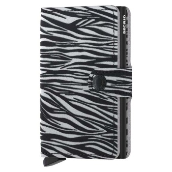 δερμάτινο πορτοφόλι secrid miniwallet zebra light grey