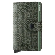 δερμάτινο πορτοφόλι secrid miniwallet hexagon green χρώμα: πράσινο αλουμίνιο, φυσικό δέρμα