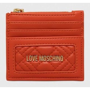 πορτοφόλι love moschino χρώμα πορτοκαλί 100% poliuretan