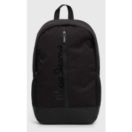 σακίδιο πλάτης pepe jeans hank legend χρώμα: μαύρο pm030829 100% πολυεστέρας