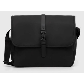 τσάντα rains 14580 messenger bags χρώμα μαύρο 100%