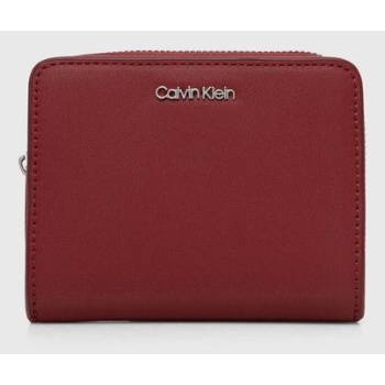 πορτοφόλι calvin klein χρώμα γκρι, k60k611937 κύριο υλικό