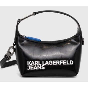 τσάντα karl lagerfeld jeans χρώμα μαύρο κύριο υλικό 100%