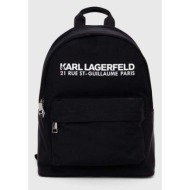 σακίδιο πλάτης karl lagerfeld χρώμα: μαύρο 95% πολυαμίδη, 5% poliuretan