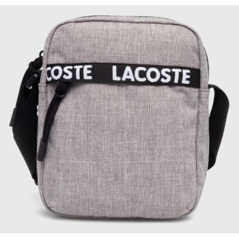 σακκίδιο lacoste χρώμα γκρι 100% πολυεστέρας