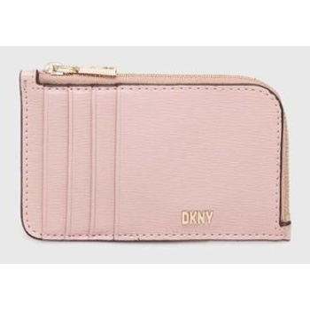 πορτοφόλι dkny χρώμα ροζ, r4113c94 100% poliuretan