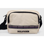 σακκίδιο tommy hilfiger χρώμα: μπεζ, am0am12203 100% ανακυκλωμένος πολυεστέρας