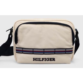 σακκίδιο tommy hilfiger χρώμα μπεζ, am0am12203 100%