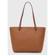 δερμάτινη τσάντα lauren ralph lauren χρώμα: μπεζ, 431924351 κύριο υλικό: 100% φυσικό δέρμα
φόδρα: 10